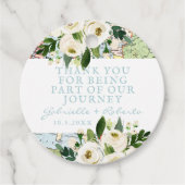 私たちの旅の地図の仲間に感謝（ウェディング・エンゲージメント・ブライズシャワー用ラベル） フェイバータグ (正面)