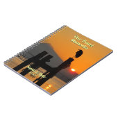 私たちの旅行の思い出、DIYの名前&年、鳥の夕日 ノートブック (左側)