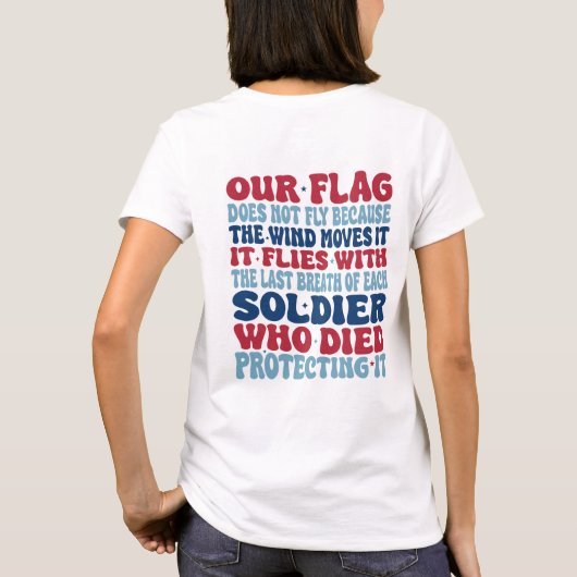 私たちの旗が風で揺れるのではない Tシャツ (裏面)