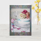 私たちの日の結婚式のカード カード (黄色い花)