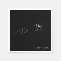 私たちの日カスタムのB/Wの結婚カクテル