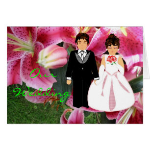 「私たちの春の結婚式」ピンクユリカード