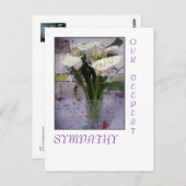 私たちの最も深い悔やみや弔慰はがき ポストカード (正面/裏面)