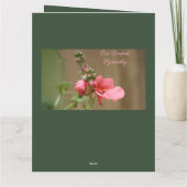 私たちの最も深い悔やみや弔慰 カード (裏面)