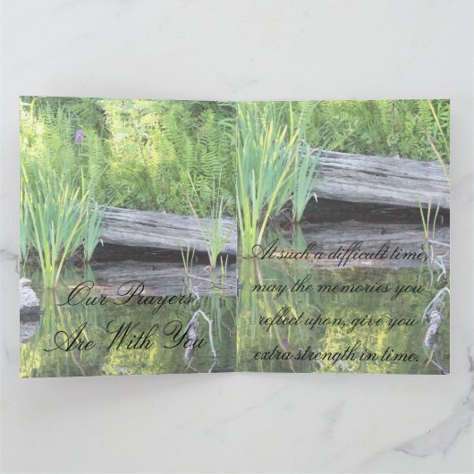 私たちの最も深い悔やみや弔慰 カード (内部)