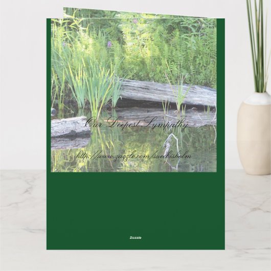 私たちの最も深い悔やみや弔慰 カード (裏面)