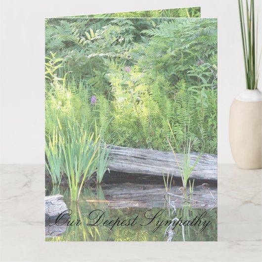 私たちの最も深い悔やみや弔慰 カード (正面)