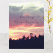 私たちの最も深い悔やみや弔慰 カード (黄色い花)