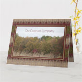 私たちの最も深い悔やみや弔慰 カード (黄色い花)