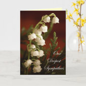 私たちの最も深い悔やみや弔慰 カード (黄色い花)