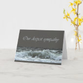 私たちの最も深い悔やみや弔慰 カード (黄色い花)