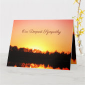 私たちの最も深い悔やみや弔慰 カード (黄色い花)