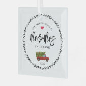 私たちの最初のクリスマスはMr.そしてミセス ガラスオーナメント (正面左)