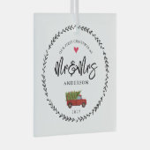 私たちの最初のクリスマスはMr.そしてミセス ガラスオーナメント (正面右)