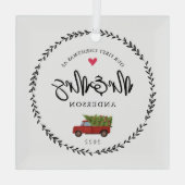 私たちの最初のクリスマスはMr.そしてミセス ガラスオーナメント (裏面)