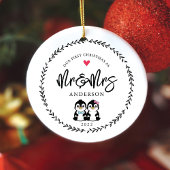 私たちの最初のクリスマスはMr.そしてミセス セラミックオーナメント