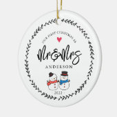 私たちの最初のクリスマスはMr.ミセス・セラミック・オーナメント セラミックオーナメント (左)