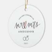 私たちの最初のクリスマスはMr.ミセス・セラミック・オーナメント セラミックオーナメント (左)