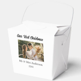 私たちの最初のクリスマスカップル写真 名前 ミスター＆ミセス モッド フェイバーボックス