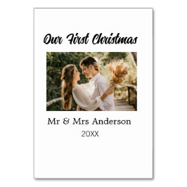 私たちの最初のクリスマスカップル写真 名前 ミスター＆ミセス モード テーブルナンバー