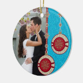 私たちの最初のクリスマス一緒に写真クリスマスオーナメント セラミックオーナメント (左)