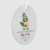 私たちの最初のクリスマス ノーム 松の木 オーナメント (正面)