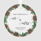 私たちの最初のクリスマス 婚約 オーナメント (裏面)