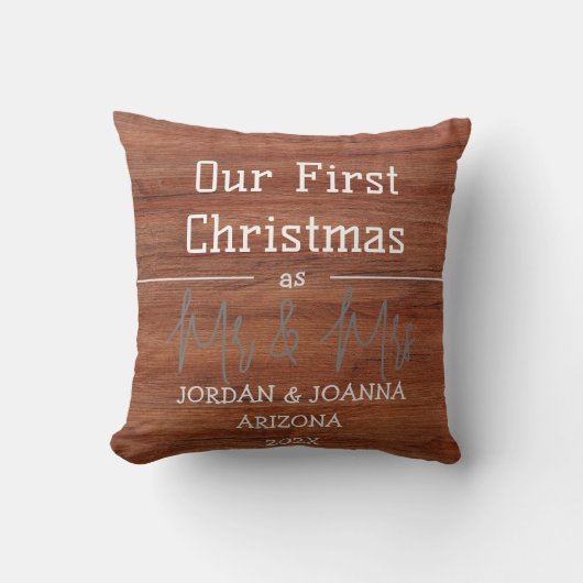 私たちの最初のクリスマス 新婚の木 クッション (正面)