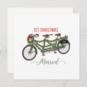 私たちの最初のクリスマス 結婚2025 | かわいいタンデム (正面/裏面)