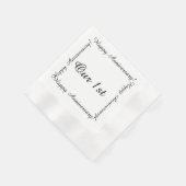 私たちの最初のハッピーアニバーズ 縁ありカクテルナプキン (角)