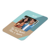 私たちの最初のホームカスタム引っ越し祝いパーティー写真ギフト マグネット (左側)