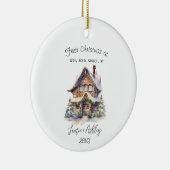私たちの最初のホームクリスマスオーナメント2023パーソナライズ セラミックオーナメント (右)