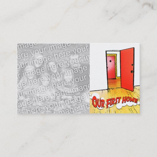 私たちの最初のホーム漫画ドア 名刺 (正面)