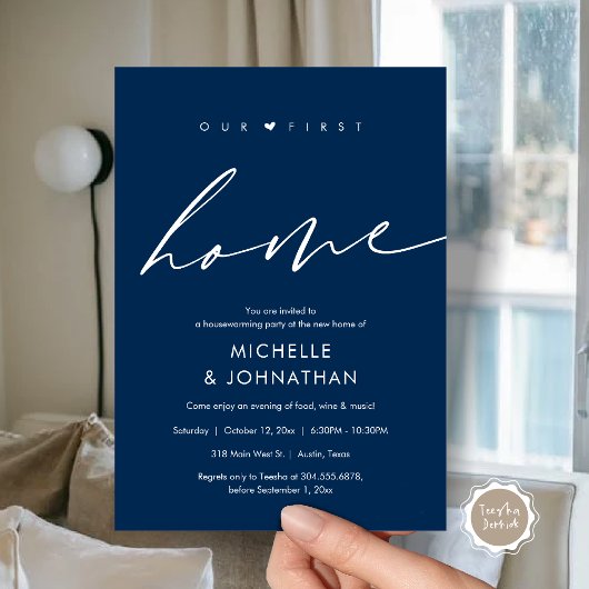 私たちの最初のホーム、引っ越し祝いパーティーパーティーお祝い 招待状