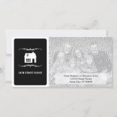 私たちの最初のモダン家（白黒） 案内状 (正面)