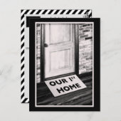 私たちの最初の家の玄関マット写真 ポストカード (正面/裏面)