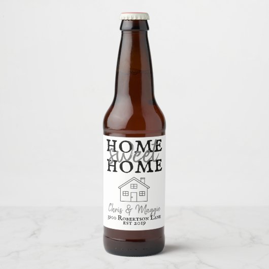 私たちの最初の家結婚/のギフト/新しい家 ビールラベル (正面)