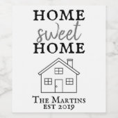 私たちの最初の家結婚/のギフト/新しい家 ワインラベル (シングルラベル)