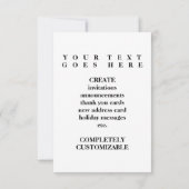 私たちの最初の家（モノクロ） 招待状 (裏面)