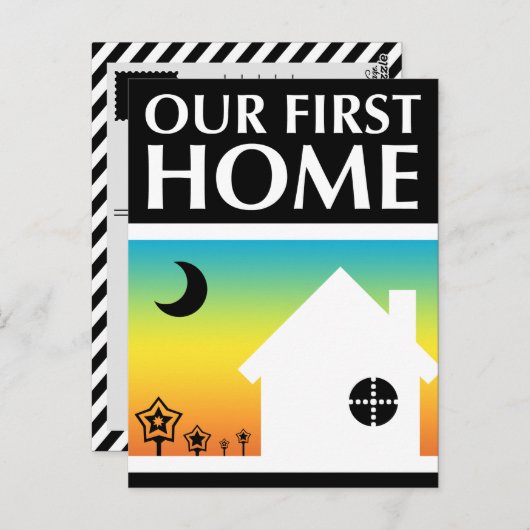 私たちの最初の家（虹の夕日） ポストカード (正面/裏面)