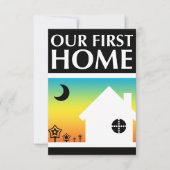 私たちの最初の家(虹の夕日) 招待状 (正面)