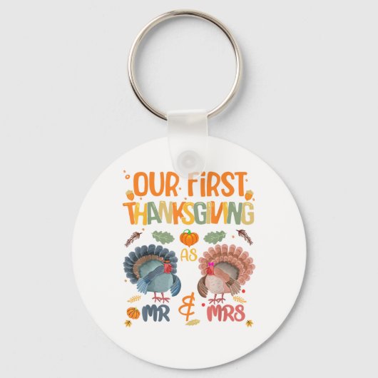 私たちの最初の感謝の夫婦結婚した2 キーホルダー (正面)