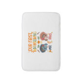 私たちの最初の感謝の夫婦結婚した2 バスマット (正面縦)