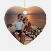 私たちの最初の日付マップパーソナライズされたカップルキープサク セラミックオーナメント (裏面)