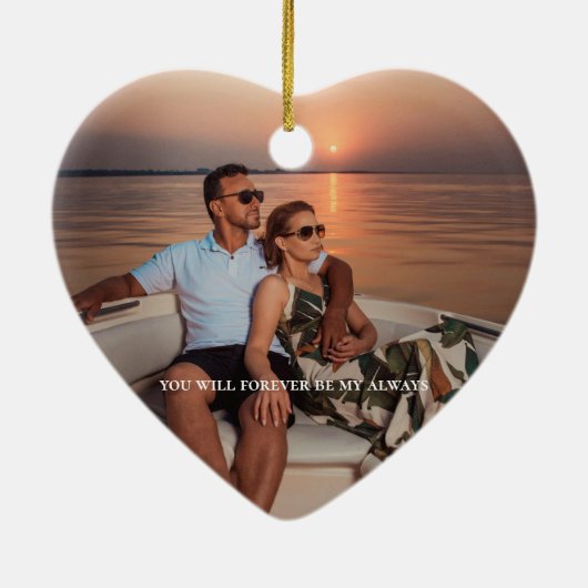 私たちの最初の日付マップパーソナライズされたカップルキープサク セラミックオーナメント (裏面)