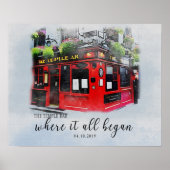 私たちの最初の日付、カスタム最初の日付ポートレート ポスター (正面)