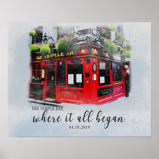 私たちの最初の日付、カスタム最初の日付ポートレート ポスター (正面)