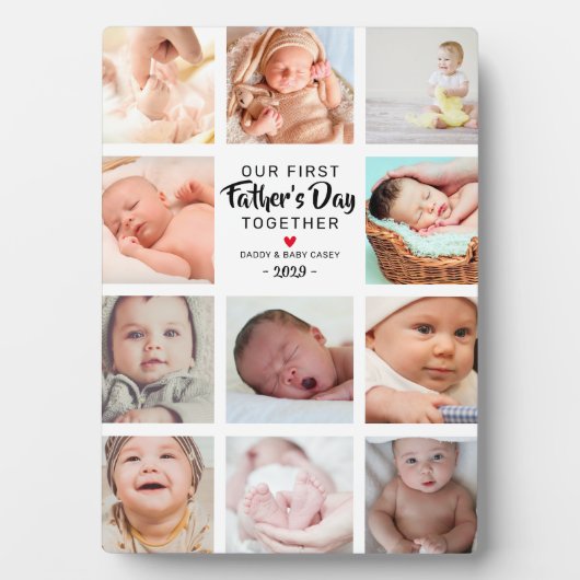 私たちの最初の父の日の写真コラージュプラーク フォトプラーク (正面)