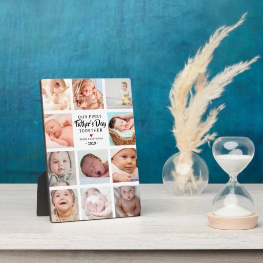 私たちの最初の父の日の写真コラージュプラーク フォトプラーク (側面)