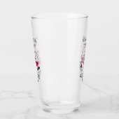 私たちの最初の父の日少女のおもしろい応援 タンブラーグラス (左)